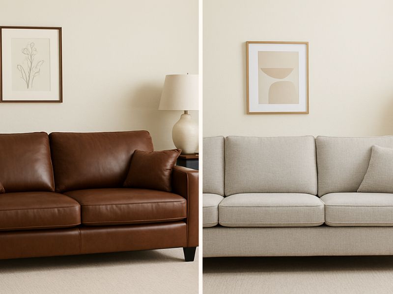 Leather vs Fabric Sofa
