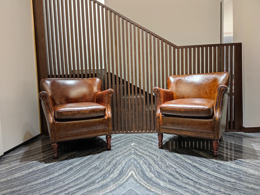 PARKER LH690 Distressed Leather Armchair - Locus Habitat