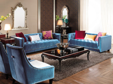 CARDIFF VELVET FABRIC SOFA