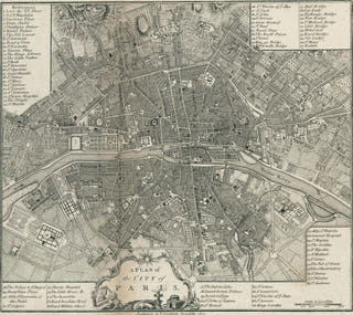 MAP OF PARIS 1800 RUGS
