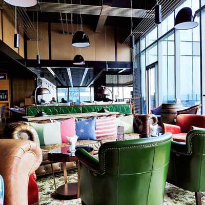 Leather Club Chairs at Cook & Brew Westin Hotel Singapore