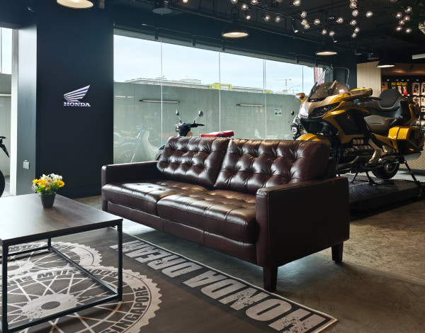 Leather Sofa in Honda Showroom Singapore