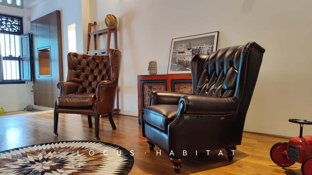 Bison Brown High Back Wing Chair