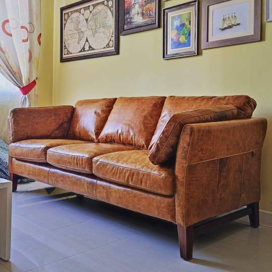 Brown Leather Sofa