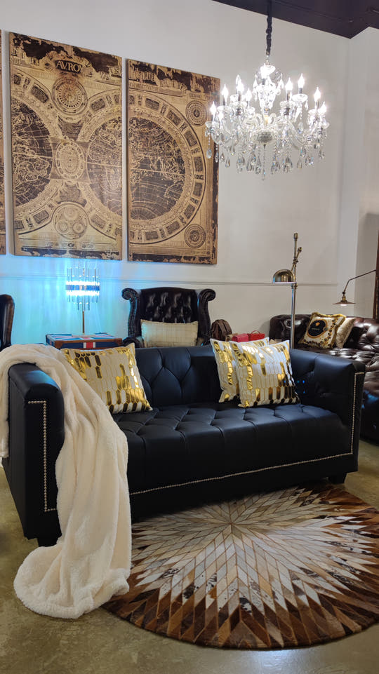 Modern Leather Chester Sofa