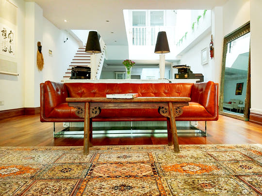 Brown Leather Couch