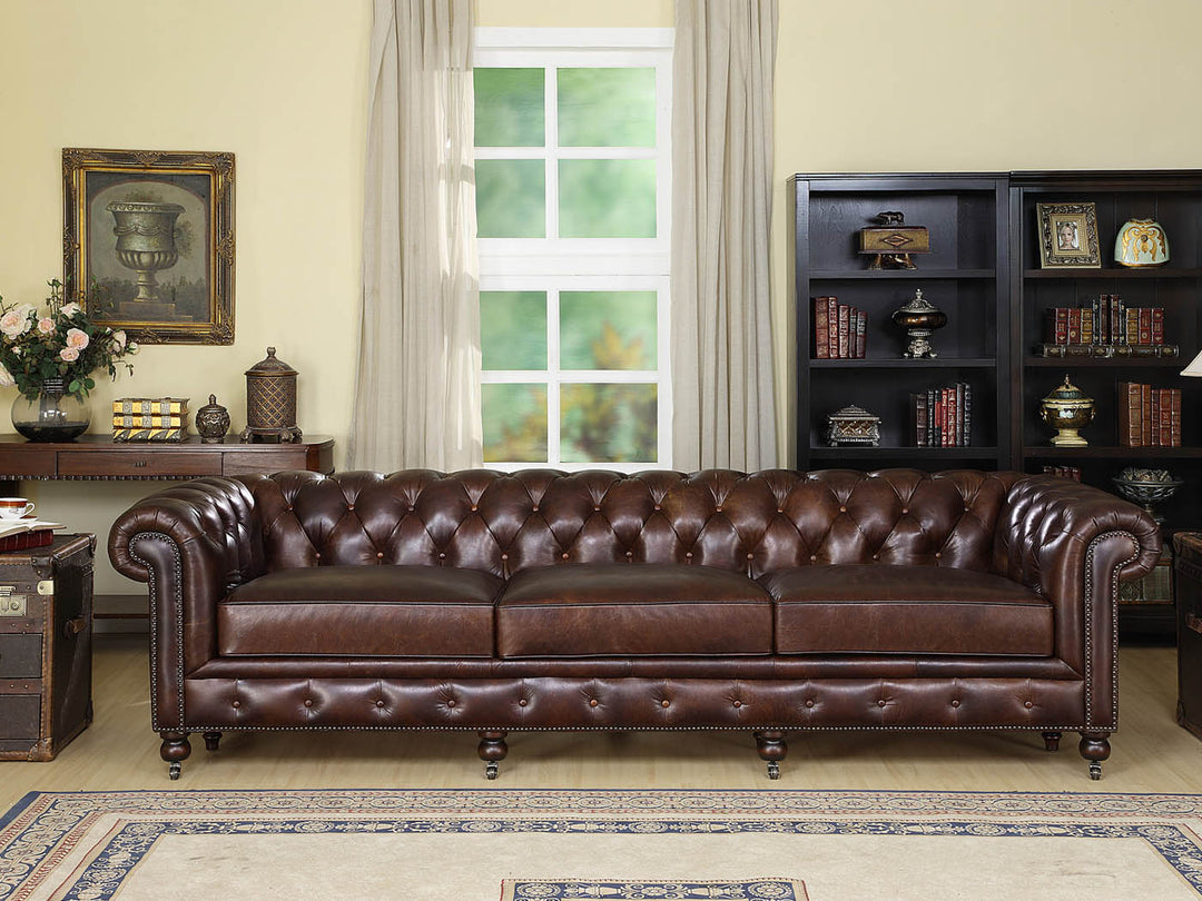 Leather Chesterfield Sofa from Singapore's finest furniture shop.
