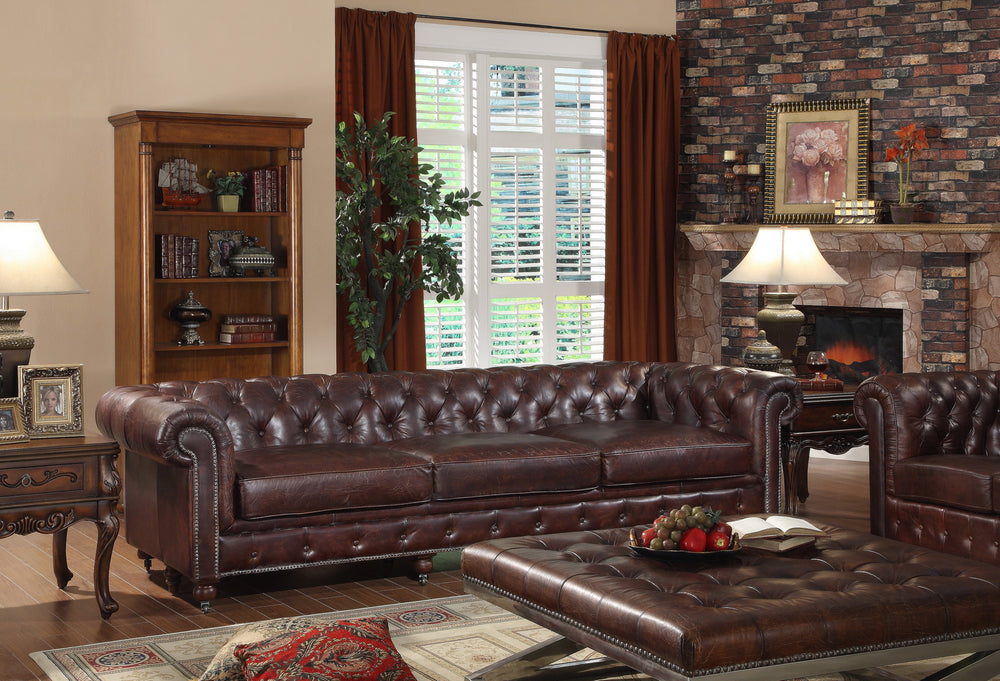 Leather Chesterfield Sofa