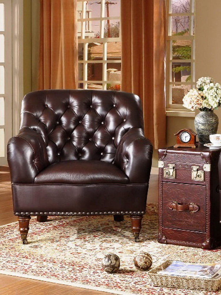 KINSLEY LH671 FULL LEATHER ARMCHAIR SINGAPORE
