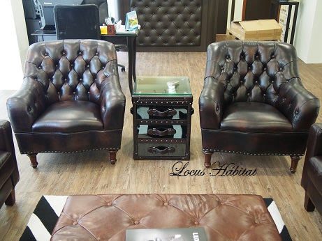 KINSLEY LH671 FULL LEATHER ARMCHAIR SINGAPORE