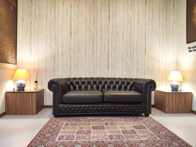 FULL GRAIN LEATHER CHESTERFIELD SOFA