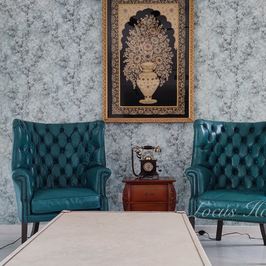 Tiffany Blue Bison Armchair