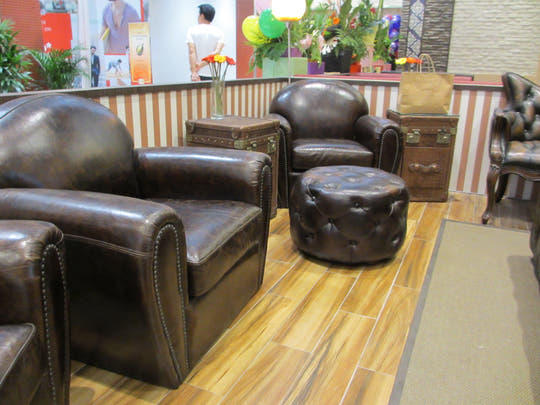 Club Leather Lounge Arm Chair