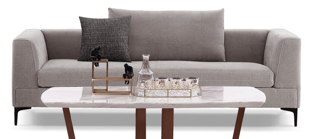 MODERN LUXURY VELVET GREY SOFA