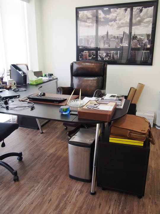 Contemporary Genuine Leather Director Chair