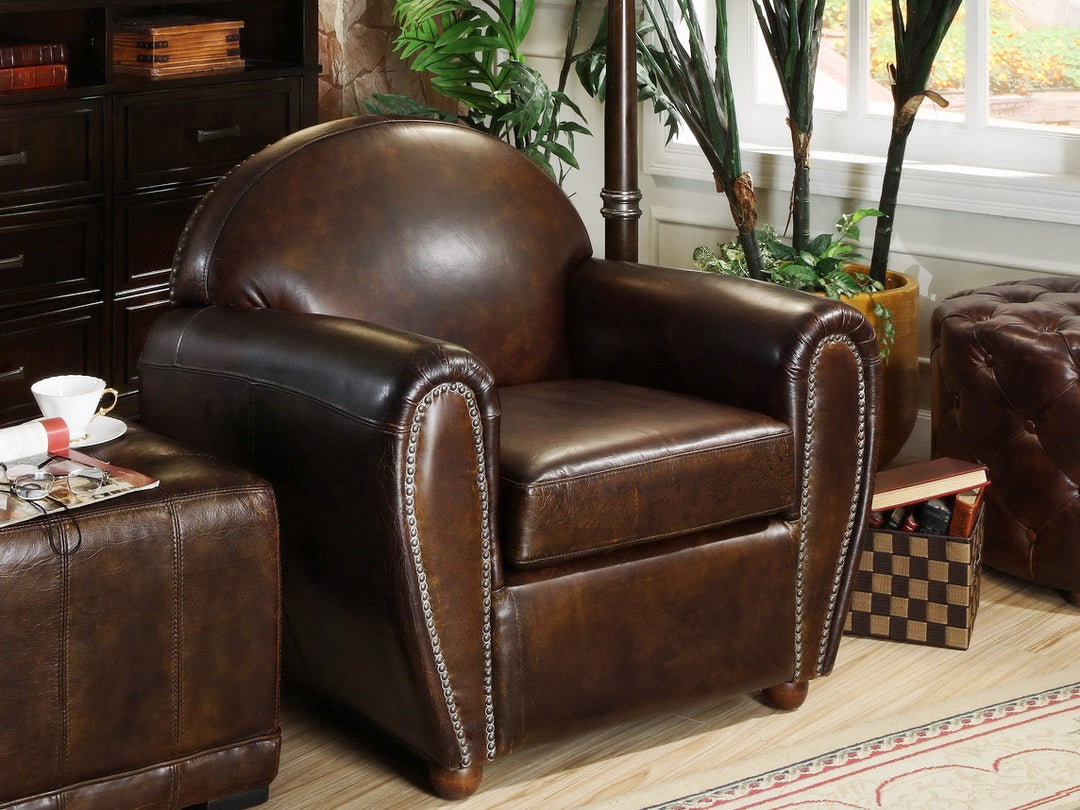 Club Leather Lounge Chair