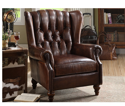 Brown Leather Armchair