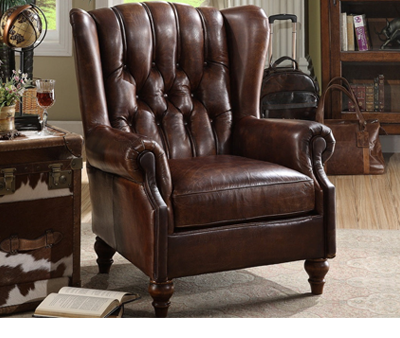 Brown Leather Armchair