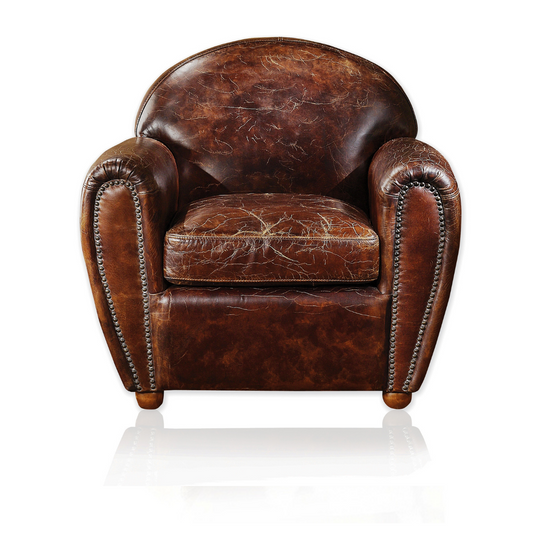 Club Leather Lounge Arm Chair