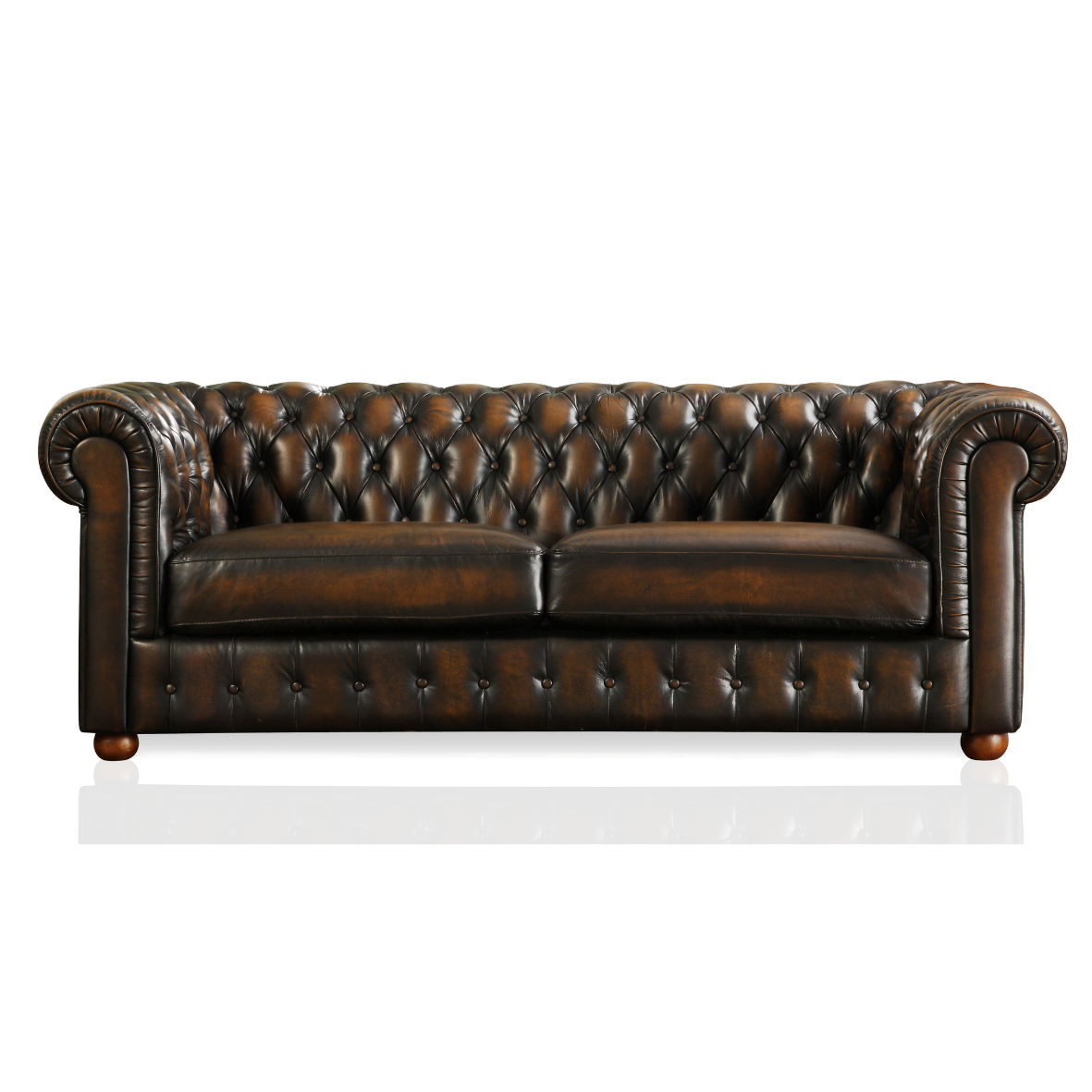 WHITE BACKGROUND CHESTERFIELD SOFA
