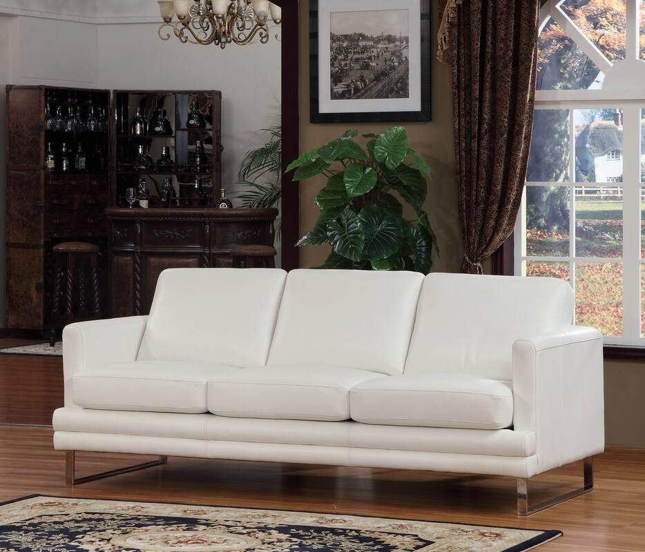 MASON LH1003 - white leather sofa Singapore